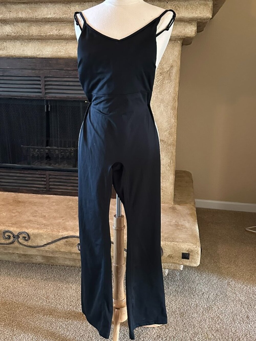 NWT Strappy Back designer Dance Exercise Unitard boot-cut
